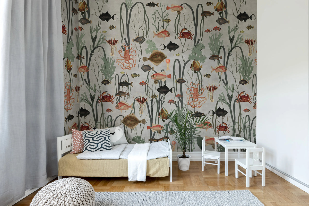 Aquatic Life Mural Wallpaper - room preview 02