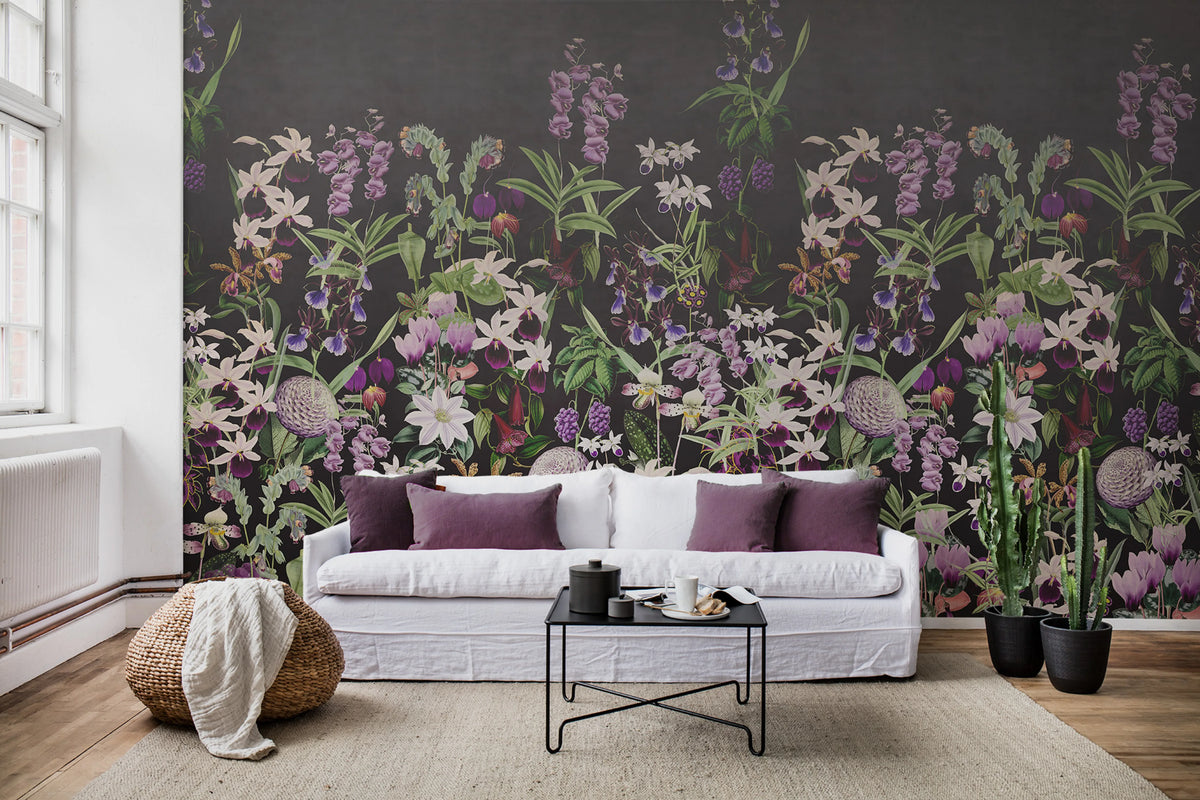 Alices Garden, Midnight Mural Wallpaper - room preview 02