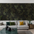 Hexagon Leaves Mural Wallpaper - room preview 02