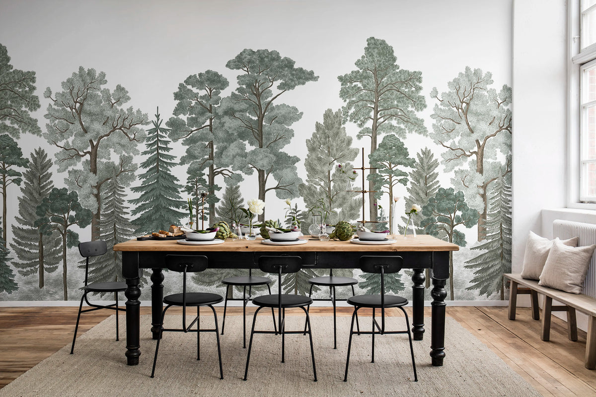 Scandinavian Bellewood, Frost Mural Wallpaper - room preview 02