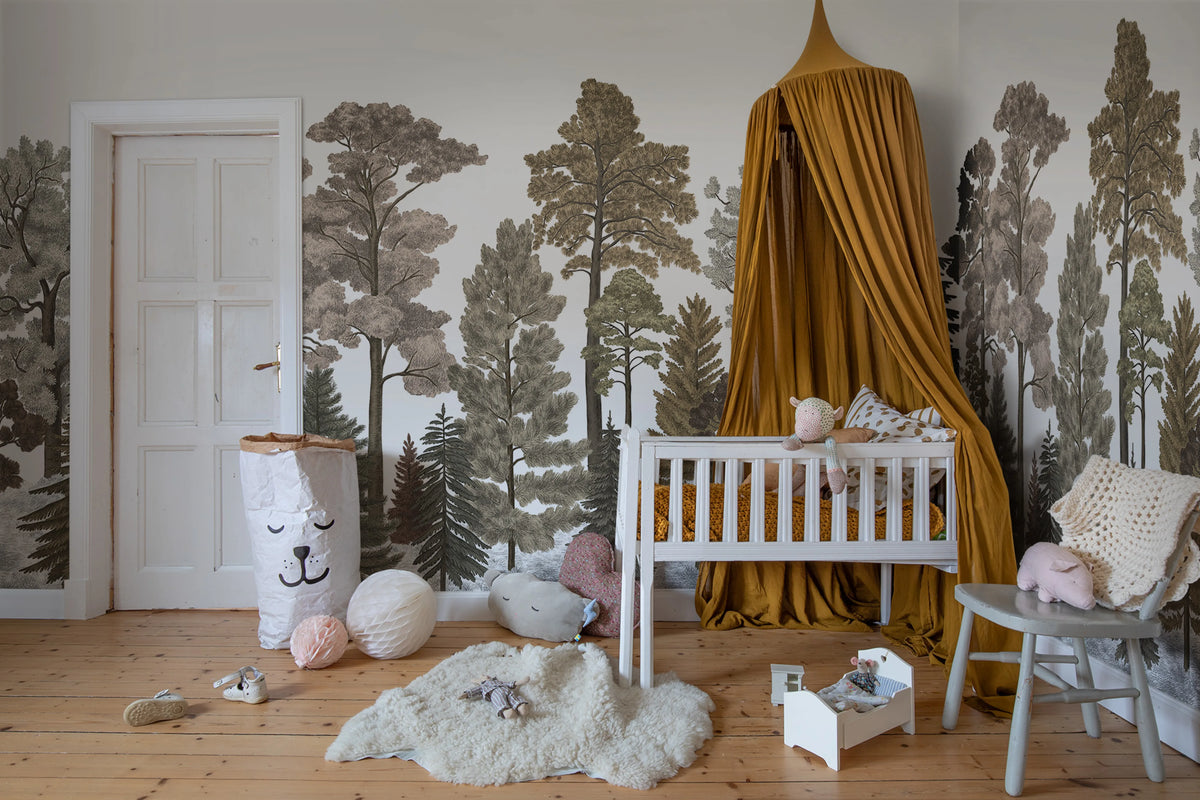 Scandinavian Bellewood, Fall Mural Wallpaper - room preview 02
