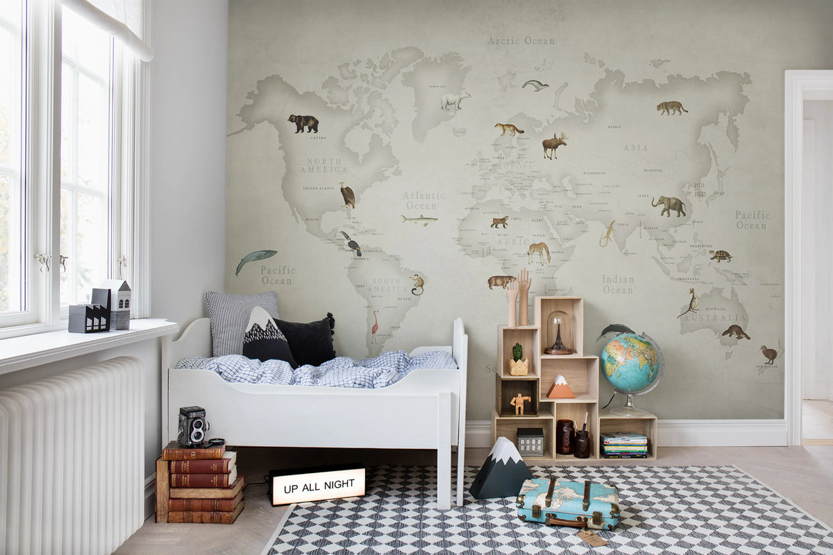 Animal World Mural Wallpaper - room preview 02