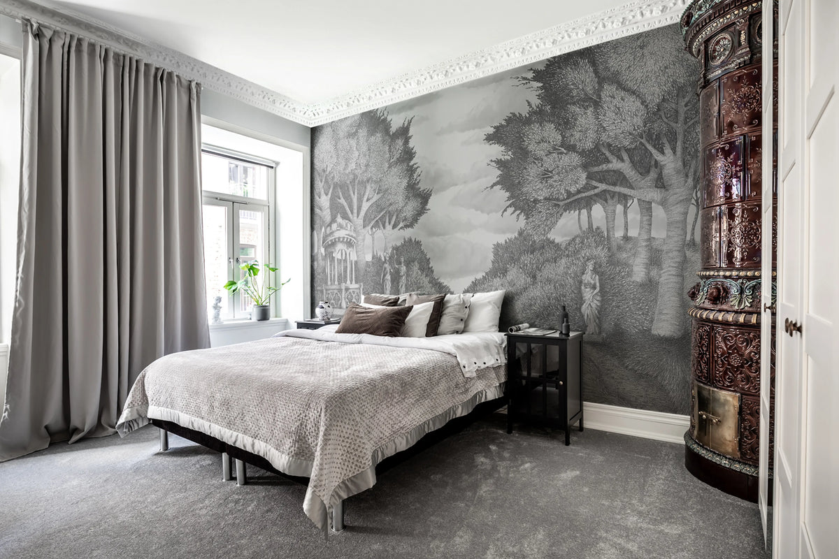 Victorias Garden Mural Wallpaper - room preview 02