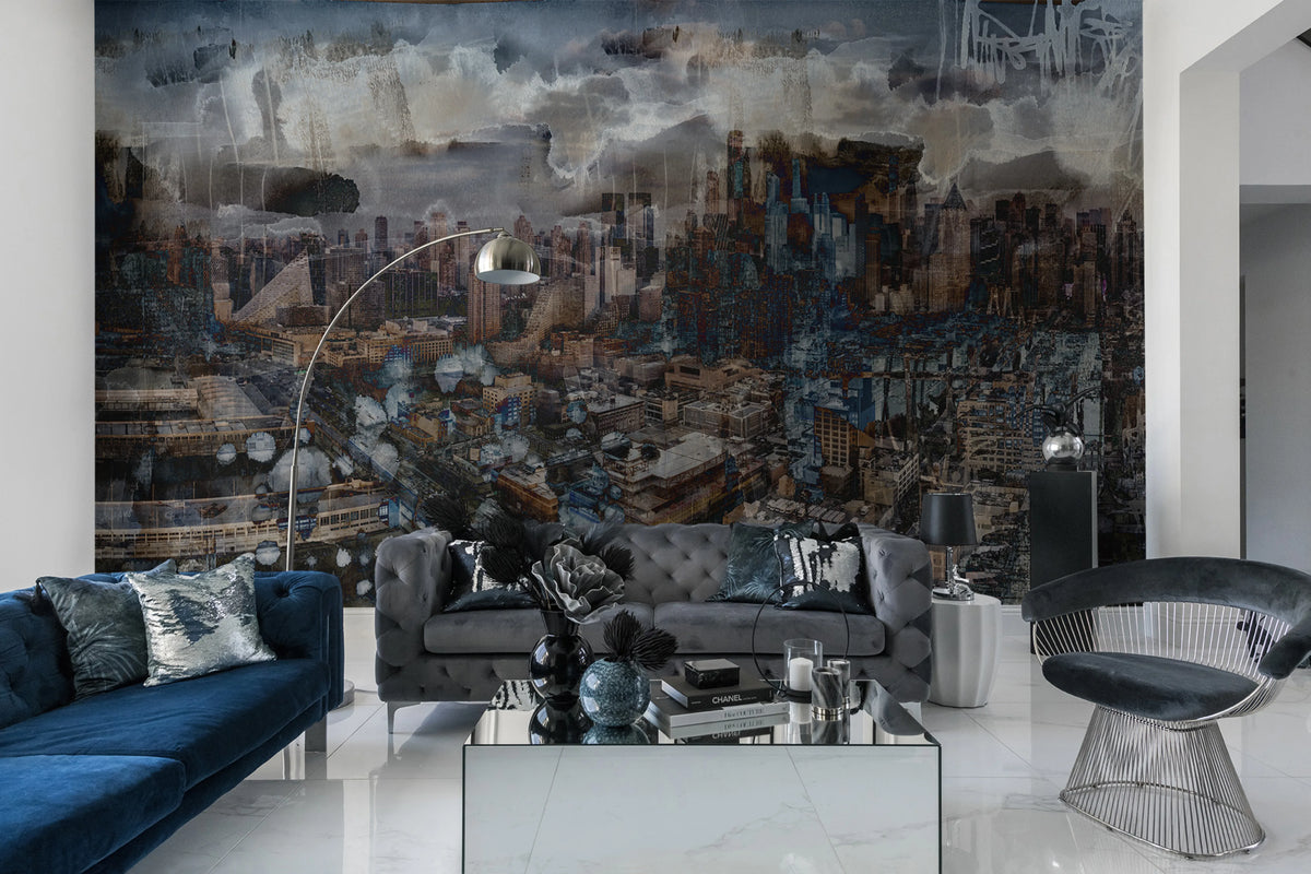 Dystopia Mural Wallpaper - room preview 02