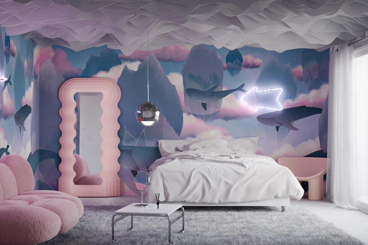 Floating Diamonds Mural Wallpaper - room preview 02