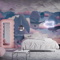 Floating Diamonds Mural Wallpaper - room preview 02