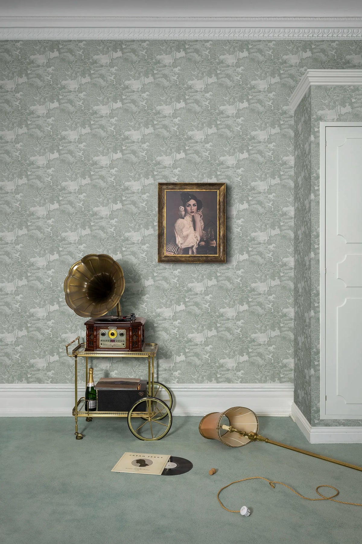 Saint Sebastian, Pistachio Mural Wallpaper - room preview 02