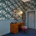 Palm Spring, Teal Mural Wallpaper - room preview 02