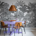 Tropical Bellewood, Graphite Mural Wallpaper - room preview 02