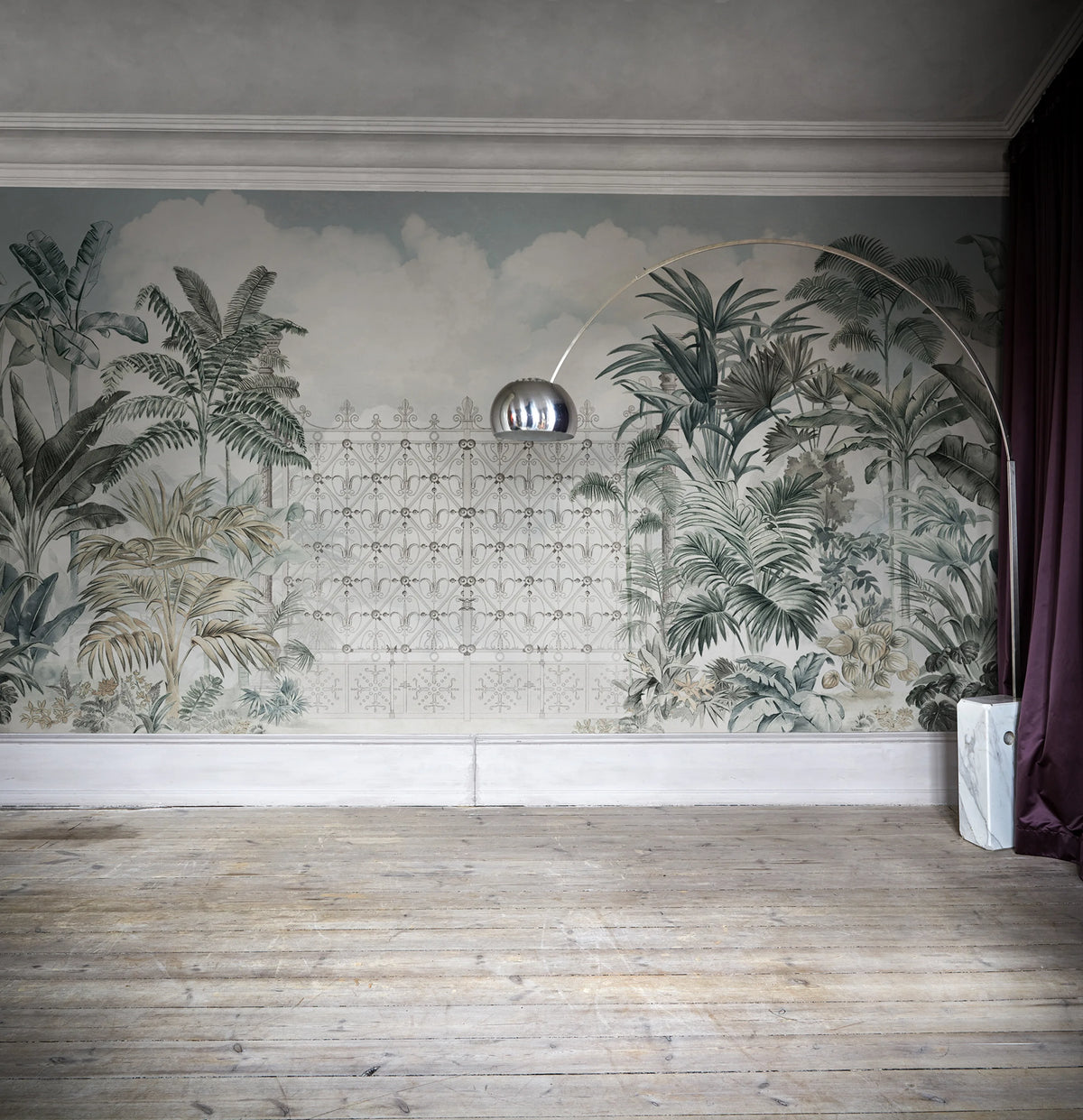 Jaipur, Sage Mural Wallpaper - room preview 02