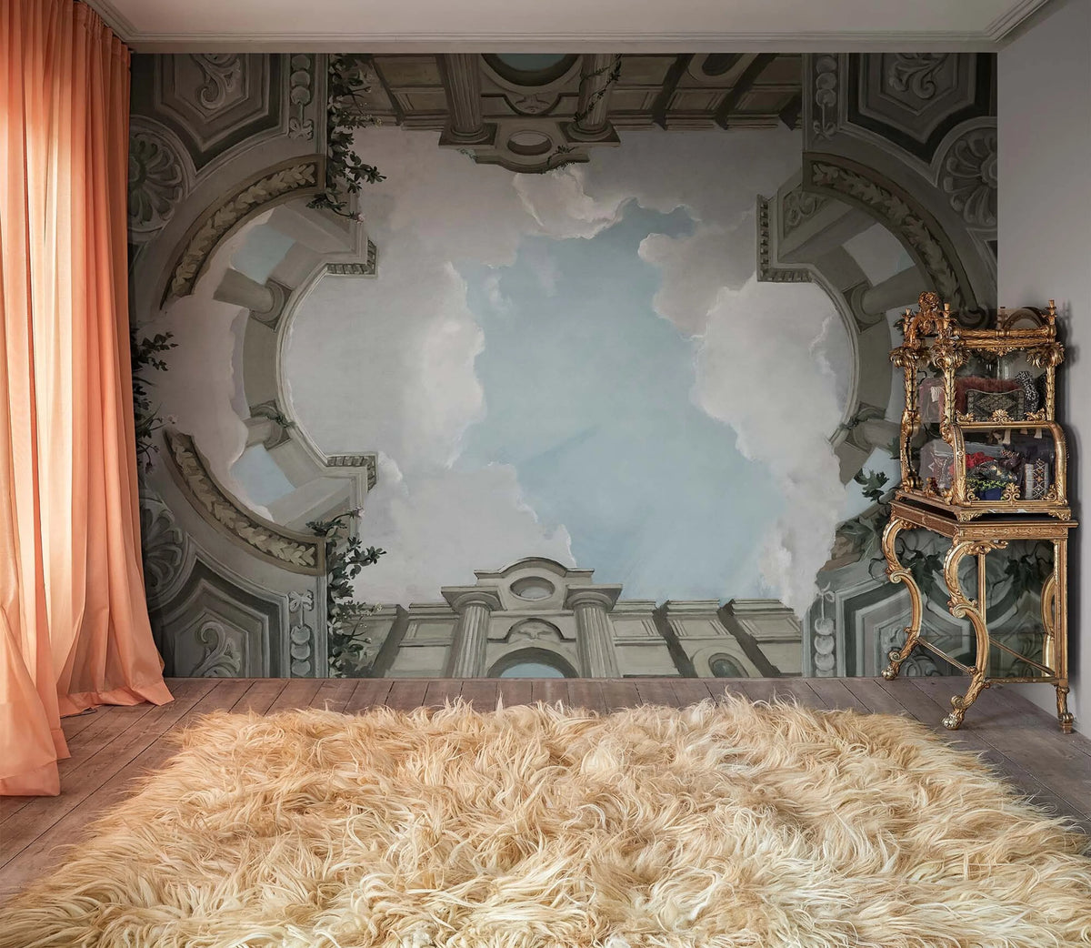 Lucca, Cloud Mural Wallpaper - room preview 02