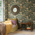 Wildlife Creek, Forest Green Mural Wallpaper - room preview 02