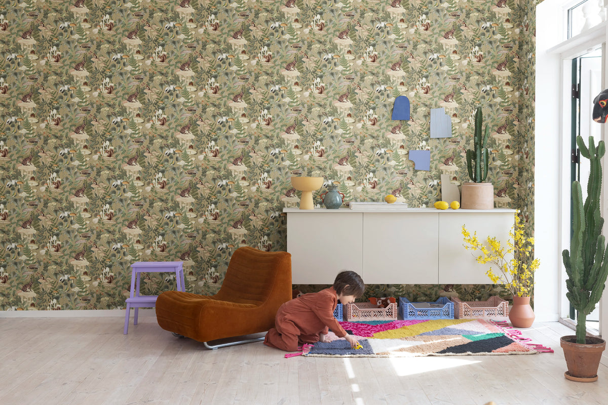 Wildlife Creek, Fall Mural Wallpaper - room preview 02