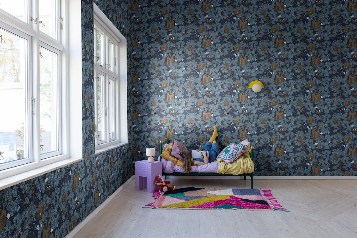 Treehouse, Night Mural Wallpaper - room preview 02