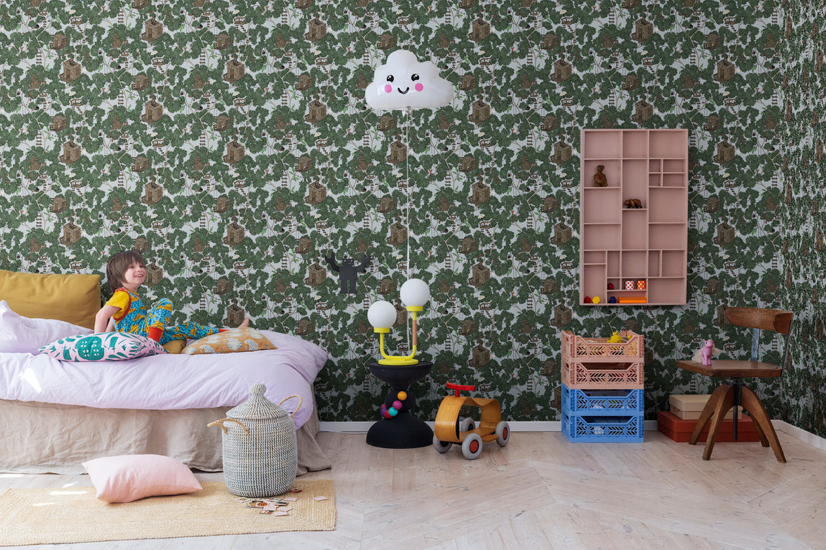 Treehouse, Summer Mural Wallpaper - room preview 02