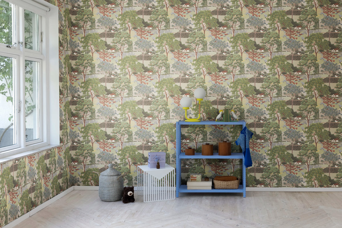Farmers Hill Fall Mural Wallpaper - room preview 02