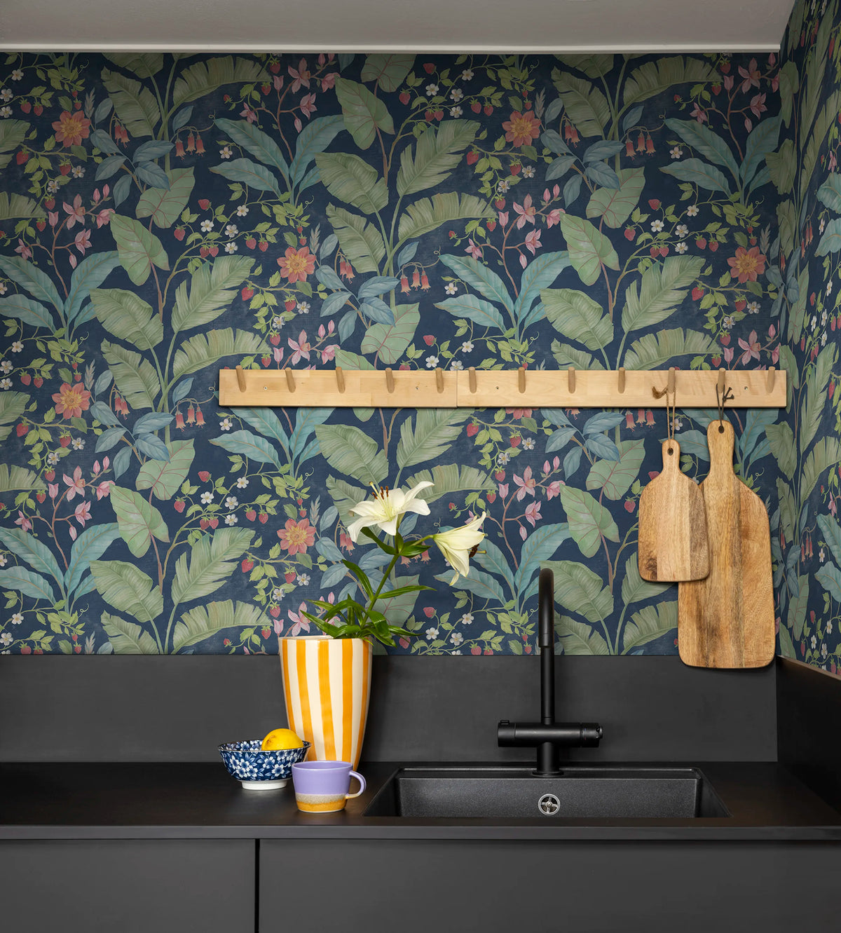 Strawberry Lane, Night Mural Wallpaper - room preview 02