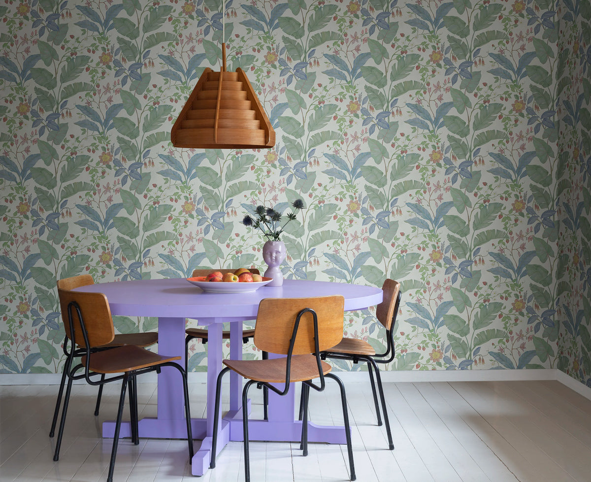 Strawberry Lane, Ivory Mural Wallpaper - room preview 02