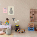Bunny Field, Pink Mural Wallpaper - room preview 02