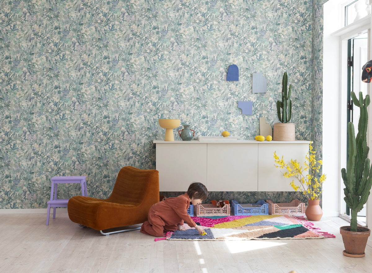 Poppy Meadow, Sky Mural Wallpaper - room preview 02