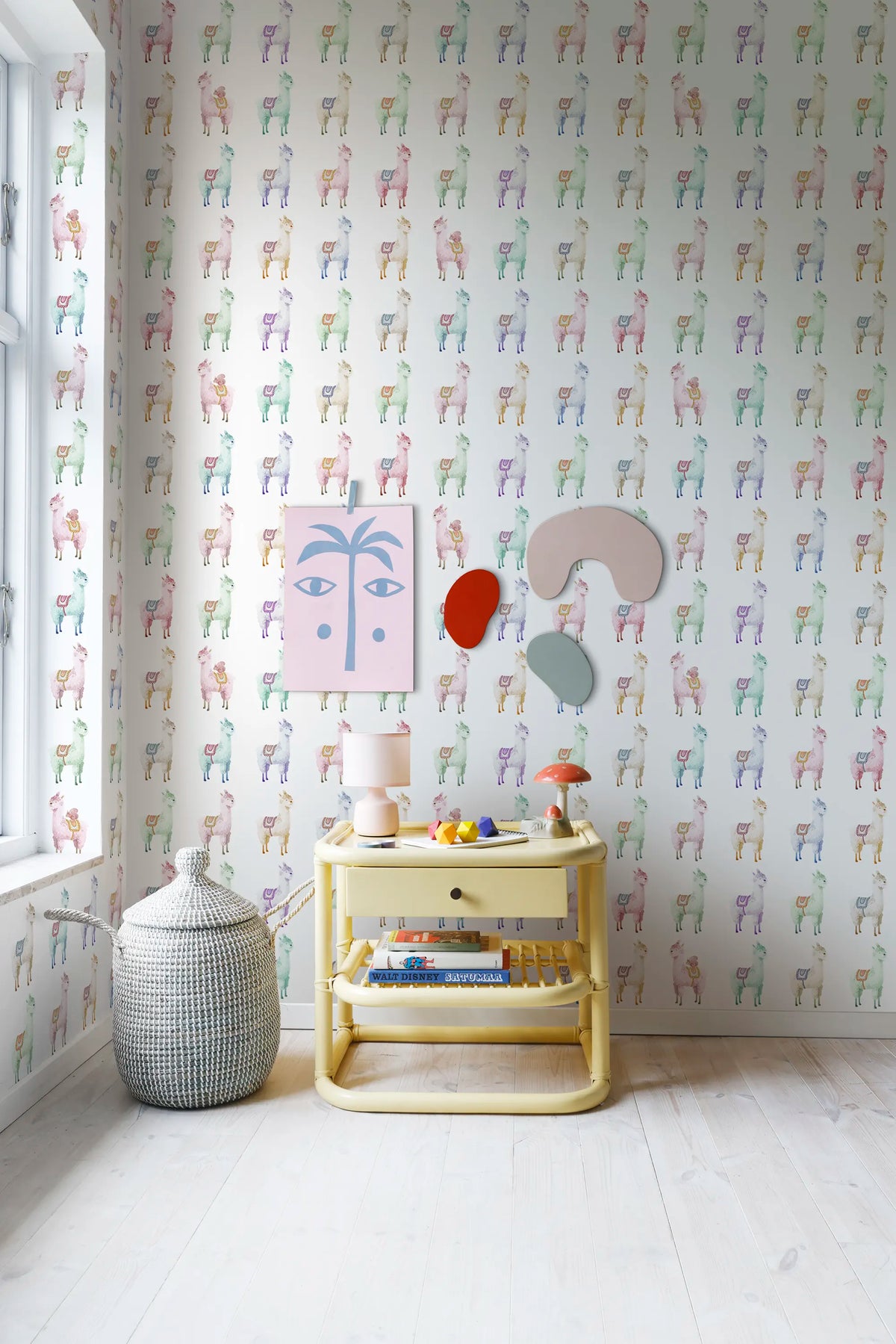 Alpaca Rebel, Rainbow Mural Wallpaper - room preview 02