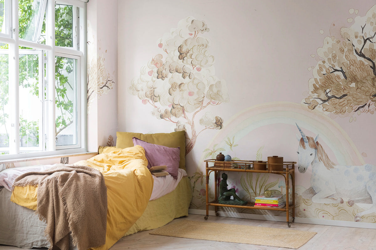 Unicorn Dream, Bubblegum Mural Wallpaper - room preview 02