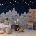 Star Town, Night Mural Wallpaper - room preview 02