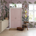 Strawberry Field, Pink Mural Wallpaper - room preview 02