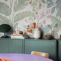 Strawberry Field, Ivory Mural Wallpaper - room preview 02