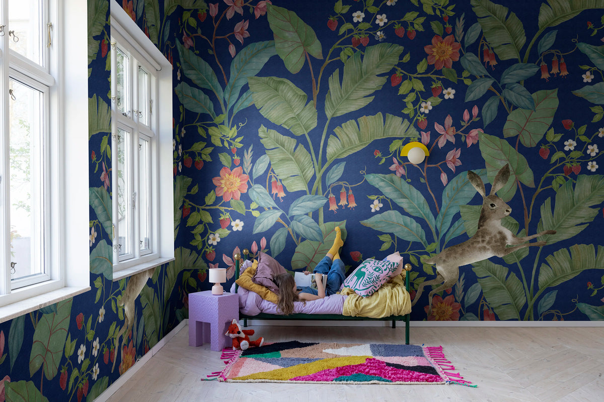 Strawberry Field, Night Mural Wallpaper - room preview 02