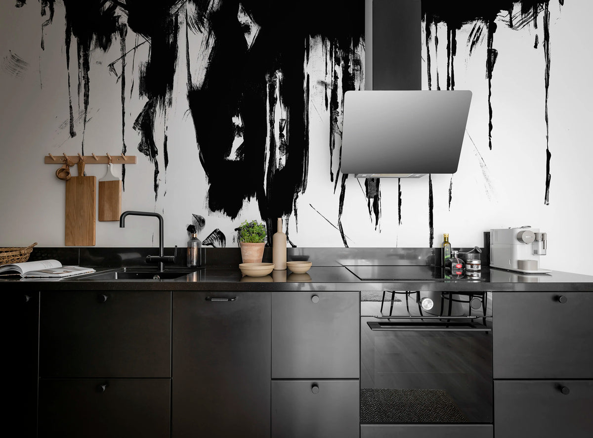 Direction graphite Mural Wallpaper - room preview 02