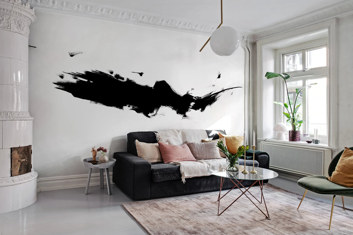 Focus, Graphite Mural Wallpaper - room preview 02
