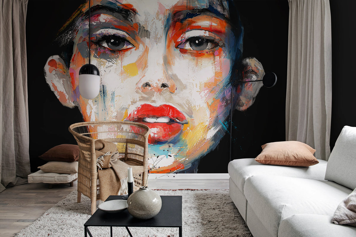 Niko, Black Cherry Mural Wallpaper - room preview 02