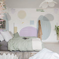 Geometry, Lilac Mural Wallpaper - room preview 02