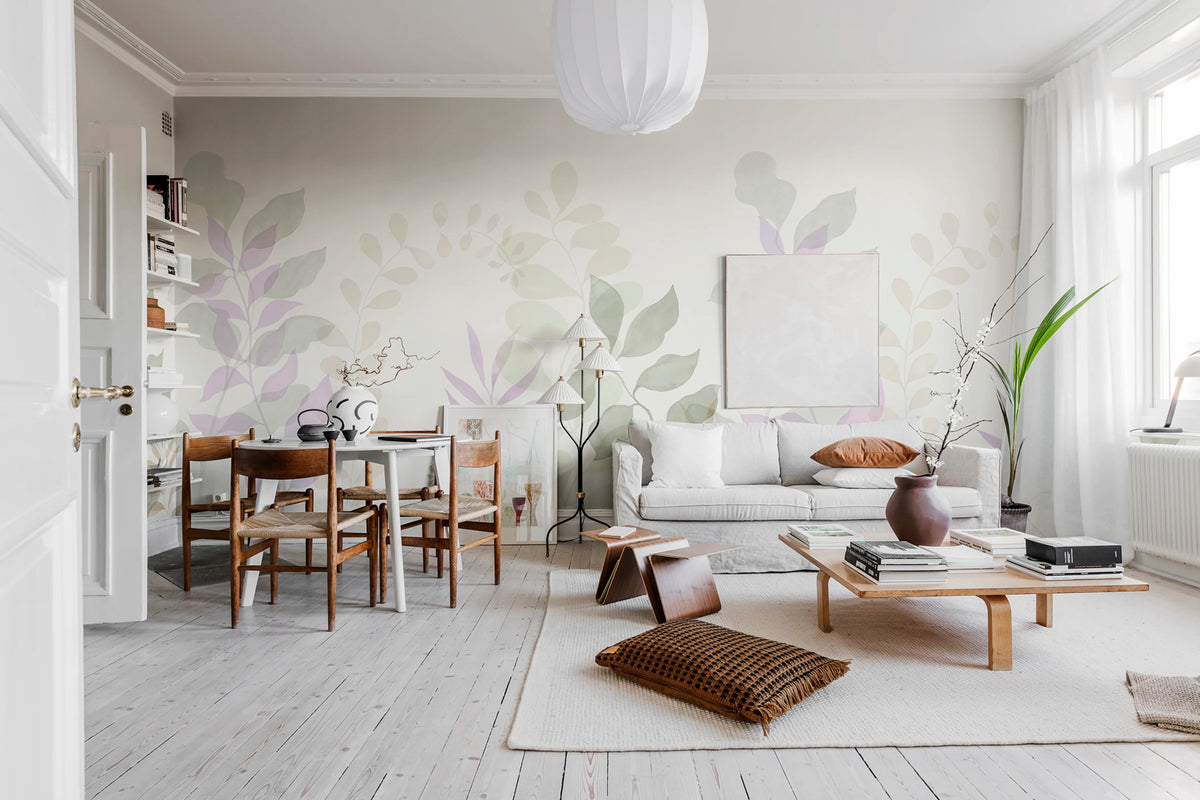 Grow, Lilac Mural Wallpaper - room preview 02