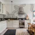 Stripes, Graphite Mural Wallpaper - room preview 02