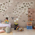 Animal World, Pastel Pink Mural Wallpaper - room preview 02