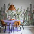 Playfull Cactus, Ivory Mural Wallpaper - room preview 02