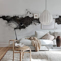 River, Graphite Mural Wallpaper - room preview 02