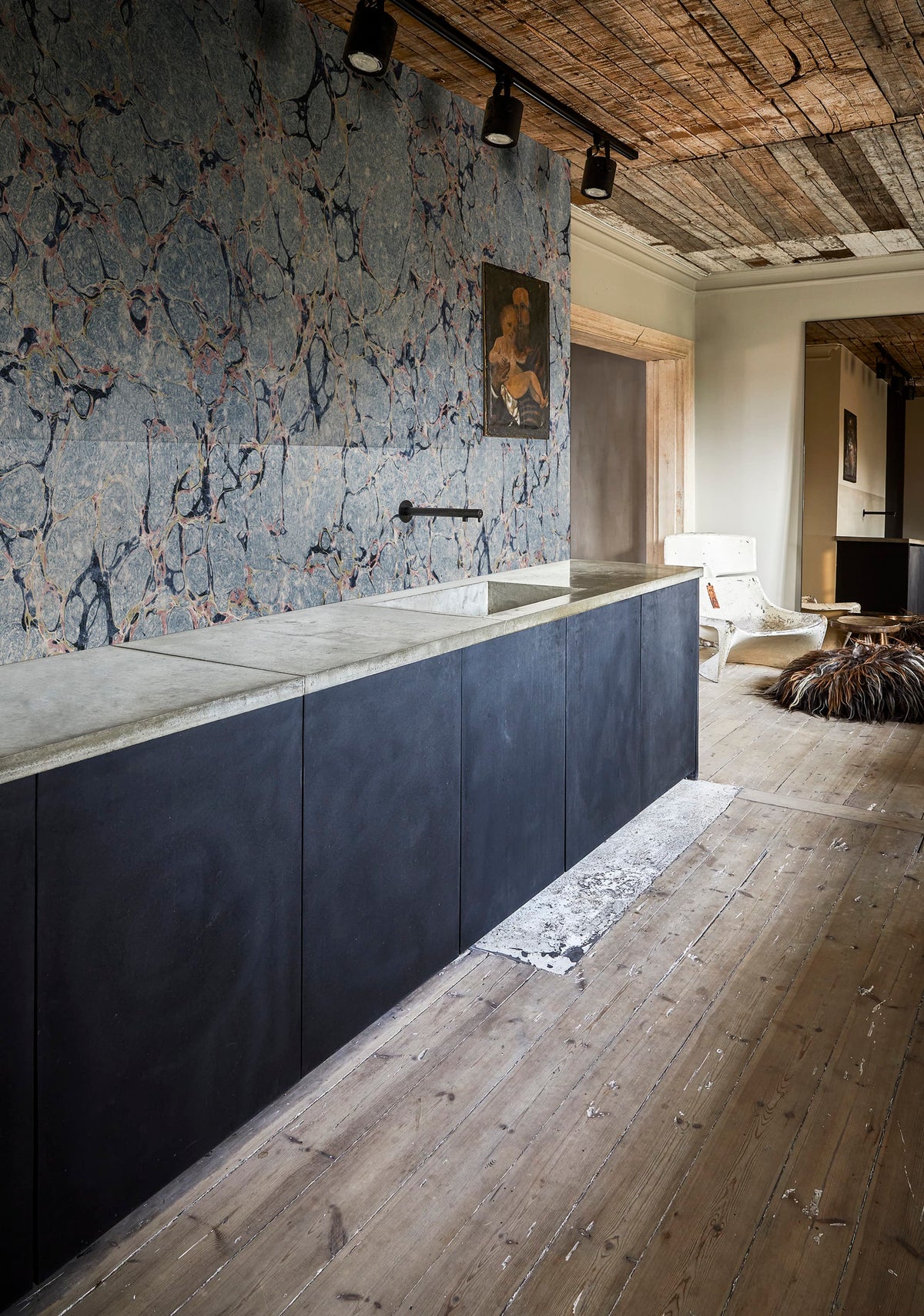 Romberg, Lightblue Mural Wallpaper - room preview 02