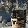 Efraim, Dark Blue Mural Wallpaper - room preview 02