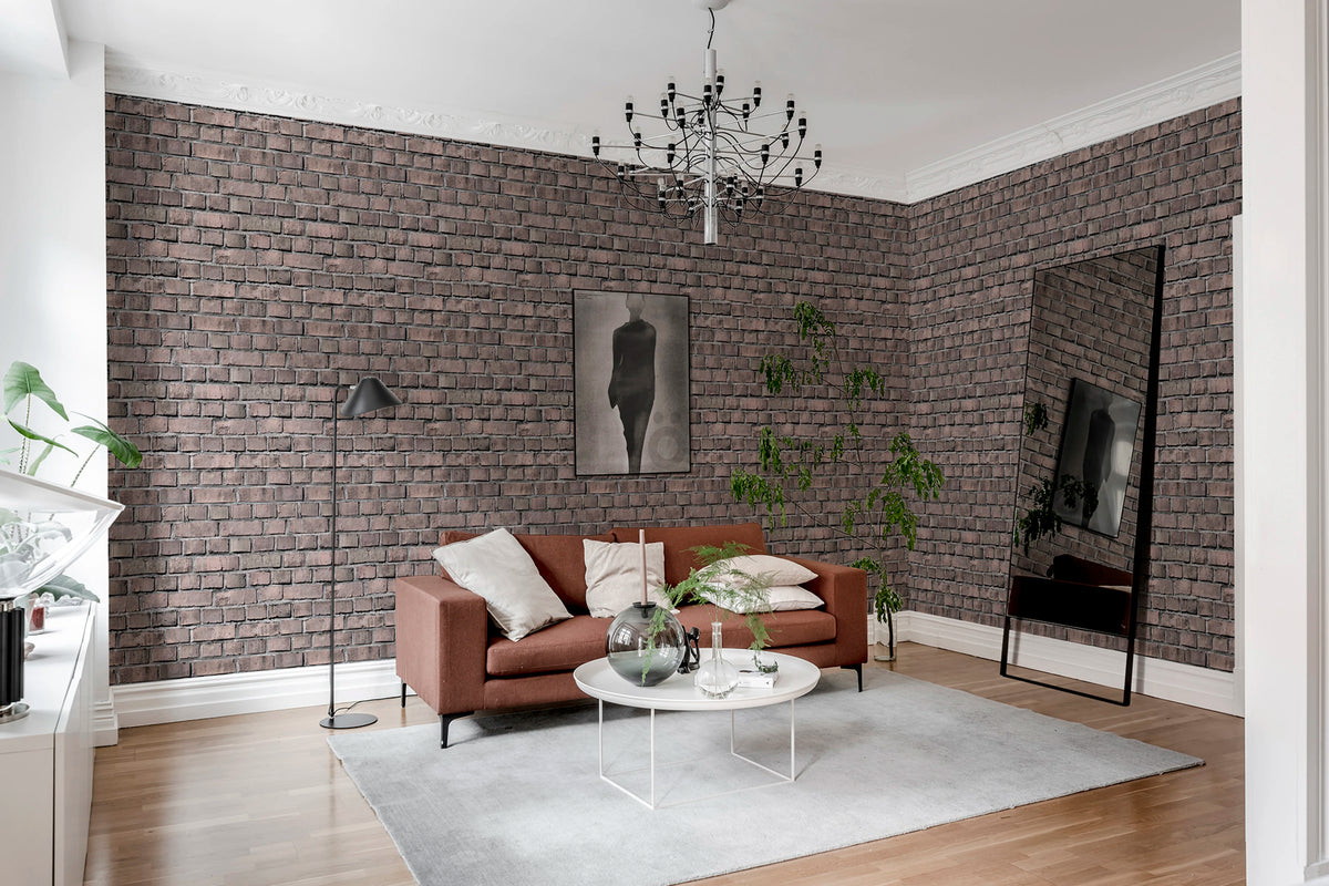 Bricks Clay Mural Wallpaper - room preview 02
