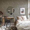 Small Patinated Diamonds Salt n Pepper Mural Wallpaper - room preview 02