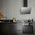 Flow Mini Shallow Grey Mural Wallpaper - room preview 02
