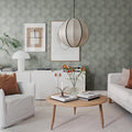 Hexagon Tiles Jade Mural Wallpaper - room preview 02