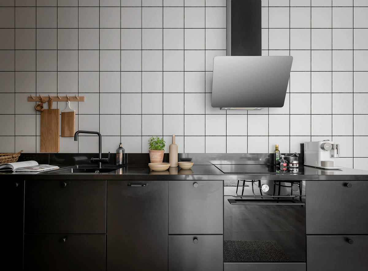 Square Tiles, Clean White Mural Wallpaper - room preview 02