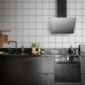 Square Tiles, Clean White Mural Wallpaper - room preview 02