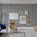 Tie Dye Kaleidoscope, Dark Blue Mural Wallpaper - room preview 02