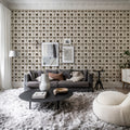 Tie Dye Kaleidoscope, Brown Mural Wallpaper - room preview 02