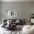 Marbled Hexagon Tiles, Gray Mural Wallpaper - room preview 02